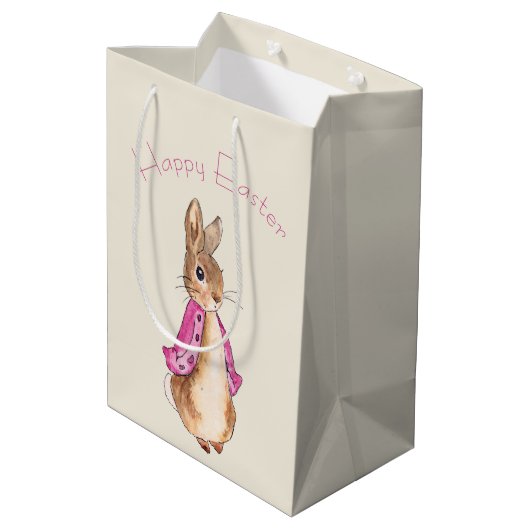 Flopsy Beatrix Potter het paashaas konijn Medium Cadeauzakje (Achterkant Gekanteld)