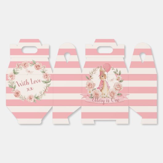 🐰🌸 Flopsy Bunny Party Favoriete Boxen Bedankdoosjes (Ongevouwen)