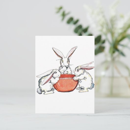 Flopsy, Mopsy en Cotton Tail Briefkaart (Staand voorkant)