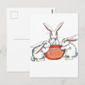 Flopsy, Mopsy en Cotton Tail Briefkaart (Voorkant / Achterkant)