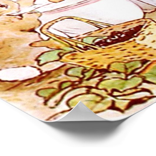 Flopsy Mopsy en Cottontail Beatrix Potter Poster (Hoek)