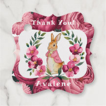 Flopsy's Adventure Girl Baby shower Bedankt