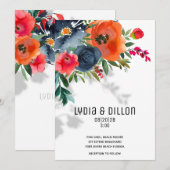 Flor Abundance Wedding Invitation Aankondiging (Voorkant / Achterkant)