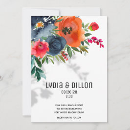 Flor Abundance Wedding Invitation Aankondiging
