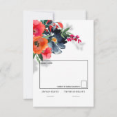 Flor Abundance Wedding RSVP Mail Back Kaart (Achterkant)