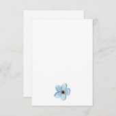 flor azul claro delicado informatiekaartje (Voorkant / Achterkant)