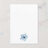 flor azul claro delicado informatiekaartje (Voorkant)