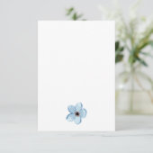 flor azul claro delicado informatiekaartje (Staand voorkant)