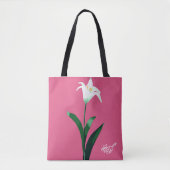 flor branca tote bag (Voorkant)