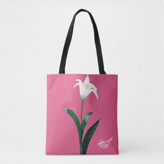 flor branca tote bag (Voorkant)