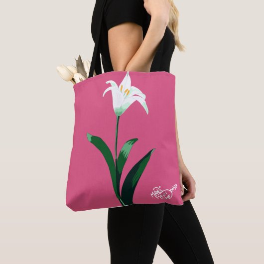 flor branca tote bag (Dichtbij)