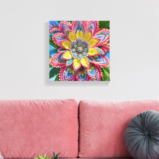 Flor de carnaval  canvas afdruk (Insitu (Woonkamer))