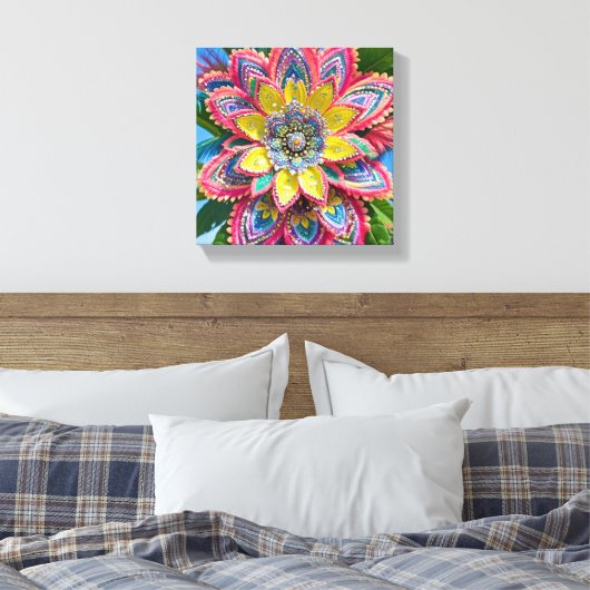 Flor de carnaval  canvas afdruk (Insitu (Slaapkamer))