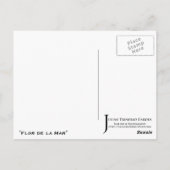 "Flor de la Mar" — Briefkaart (Achterkant)