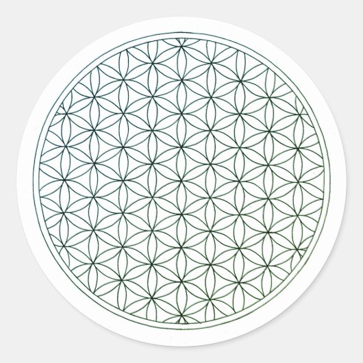 Flor de la Vida Calca Ronde Sticker (Voorkant)