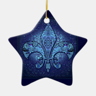 Flor-De-Lis, crst, bloemenachtig Keramisch Ornament