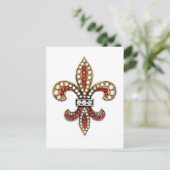 Flor De Lis Fleur De Lis Jewel new orleans Briefkaart (Staand voorkant)