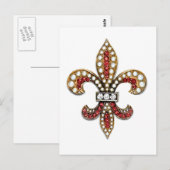 Flor De Lis Fleur De Lis Jewel new orleans Briefkaart (Voorkant / Achterkant)