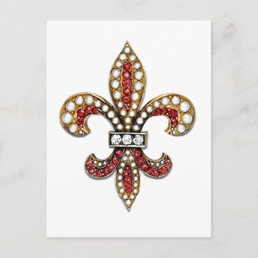 Flor De Lis Fleur De Lis Jewel new orleans Briefkaart (Voorkant)