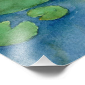 Flôr de Lotus Aguarela Foto Afdruk (Hoek)