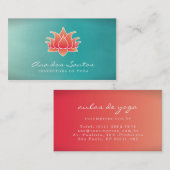 Flor de Lótus Cartão de Visita Visitekaartje (Voorkant / Achterkant)