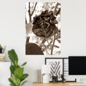 flor de papel poster (Thuiskantoor)