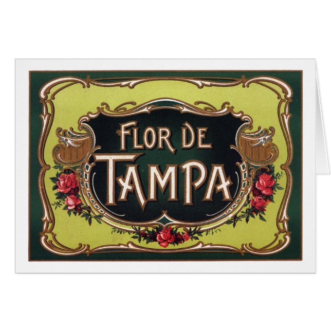 Flor de Tampa Cigar Label (Voorkant Horizontaal)