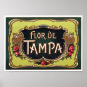 Flor de Tampa Cigar Label Poster (Voorkant)