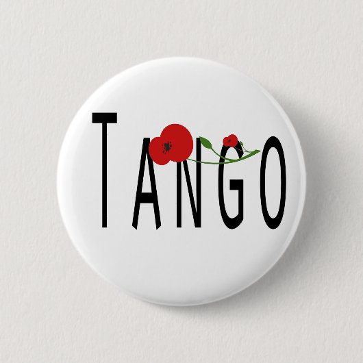 Flor de Tango Ronde Button 5,7 Cm (Voorkant)