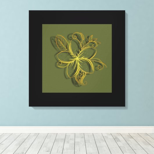 Flor Dourada Canvas Afdruk (Insitu (Houten vloer))