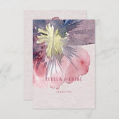 Flor Ever Bruiloft Dank u kaart (Voorkant / Achterkant)