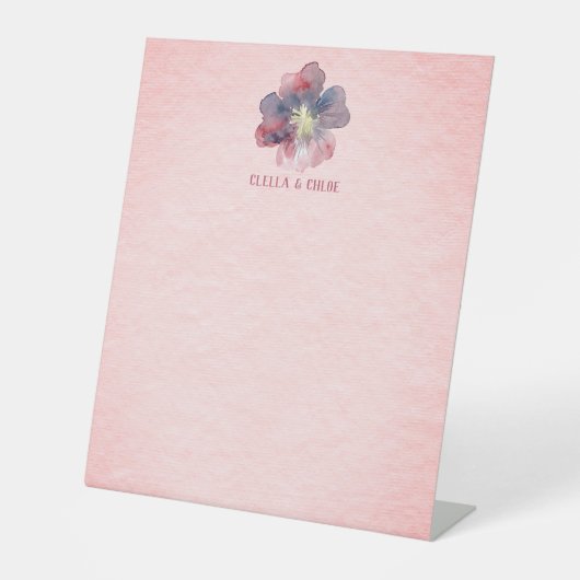 Flor Ever Trouwtafel Reclamebord Met Voetstuk (Voorkant)