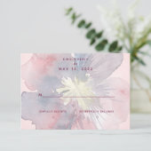 Flor Ever Wedding No Meal Choice RSVP-kaart RSVP Kaartje (Staand voorkant)