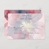 Flor Ever Wedding No Meal Choice RSVP-kaart RSVP Kaartje (Voorkant / Achterkant)