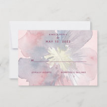 Flor Ever Wedding No Meal Choice RSVP-kaart