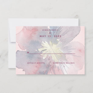Flor Ever Wedding No Meal Choice RSVP-kaart RSVP Kaartje