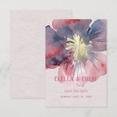 Flor Ever Wedding Save the Date Kaart (Voorkant / Achterkant)