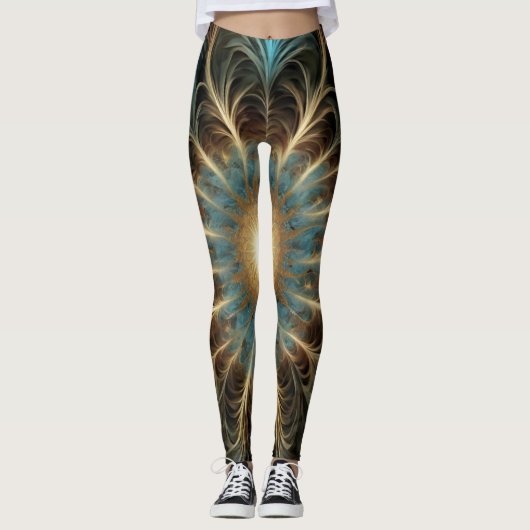 Flor Fractal Radiante Leggings (Voorkant)