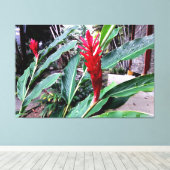 flor vermelha canvas afdruk (Insitu (Houten vloer))