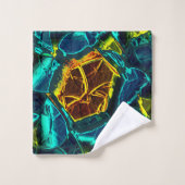 Flor virtual em azul gradiente, estilhaçada bad handdoek (Wasdoekje)