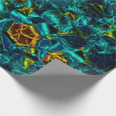 Flor virtual em azul gradiente, estilhaçada cadeaupapier (Hoek)