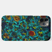 Flor virtual em azul gradiente, estilhaçada Case-Mate iPhone case (Achterkant (horizontaal))