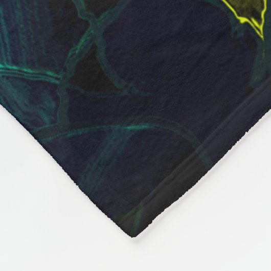 Flor virtual em azul gradiente, estilhaçada fleece deken (Hoek)