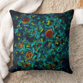 Flor virtual em azul gradiente, estilhaçada kussen (Deken)