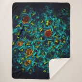 Flor virtual em azul gradiente, estilhaçada sherpa deken (Voorkant)