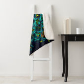 Flor virtual em azul gradiente, estilhaçada sherpa deken (In situ)