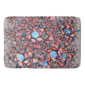 Flor virtual entalhada nas cores azul e salmão badmat (Voorkant)