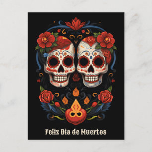 🌹 Flor y Calavera: Eerbetoon aan Dia de Muertos � Briefkaart