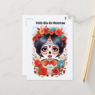🌹 Flor y Calavera: Eerbetoon aan Dia de Muertos � Briefkaart