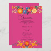 Flora - 15e verjaardag Quincinera Kaart (Voorkant / Achterkant)